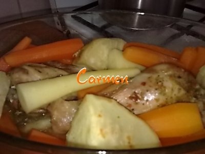 Legume sote cu copane de curcan