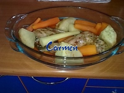 Legume sote cu copane de curcan