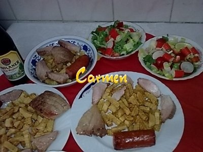 Muschiulet de porc,cu salata