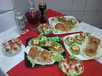 Curcan la tava,cu ciuperci umplute