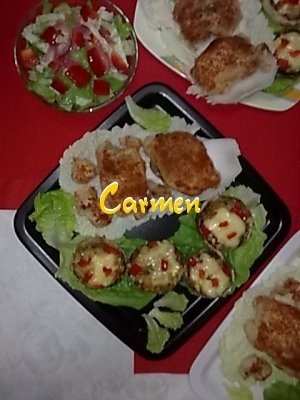 Curcan la tava,cu ciuperci umplute