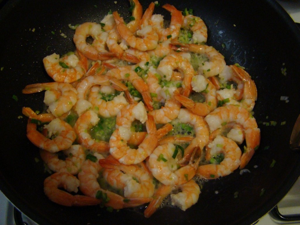 Creveti in sos de unt