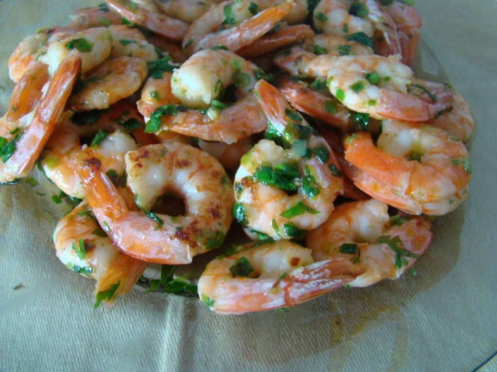 Creveti in sos de unt