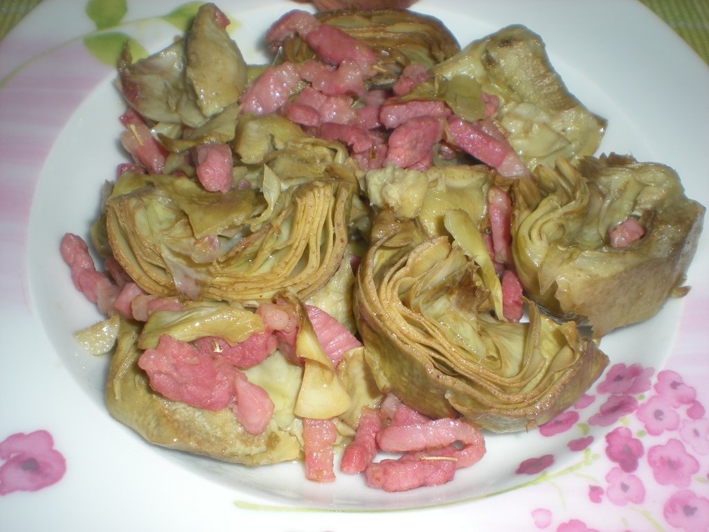 Anghinare cu pancetta