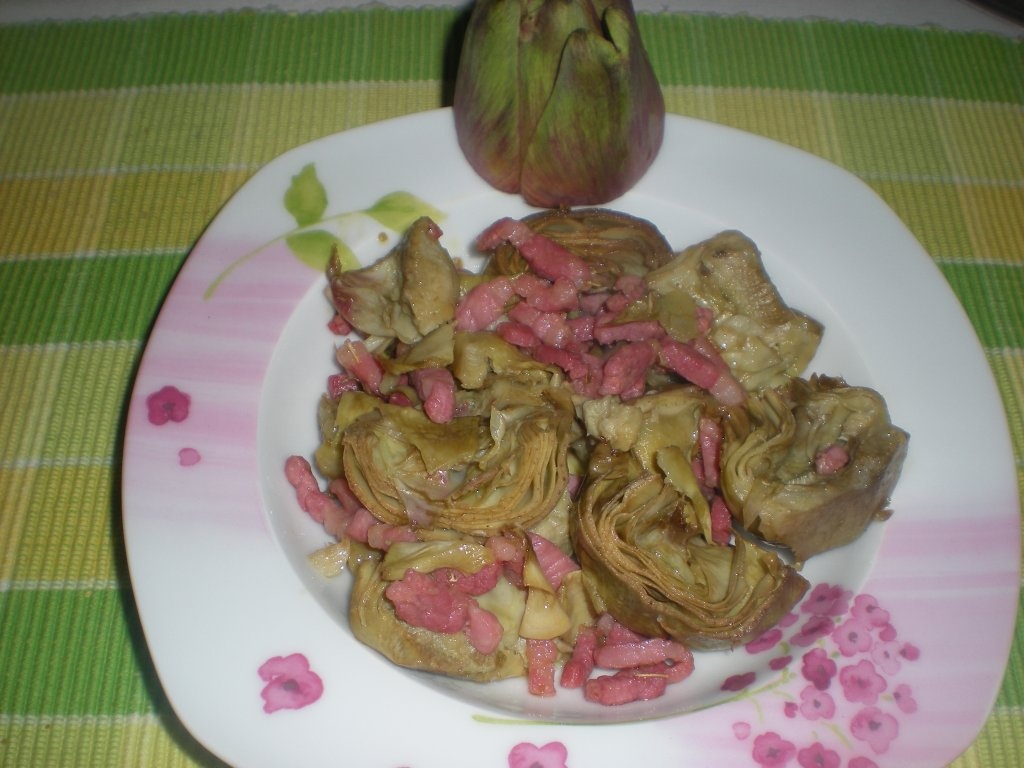 Anghinare cu pancetta