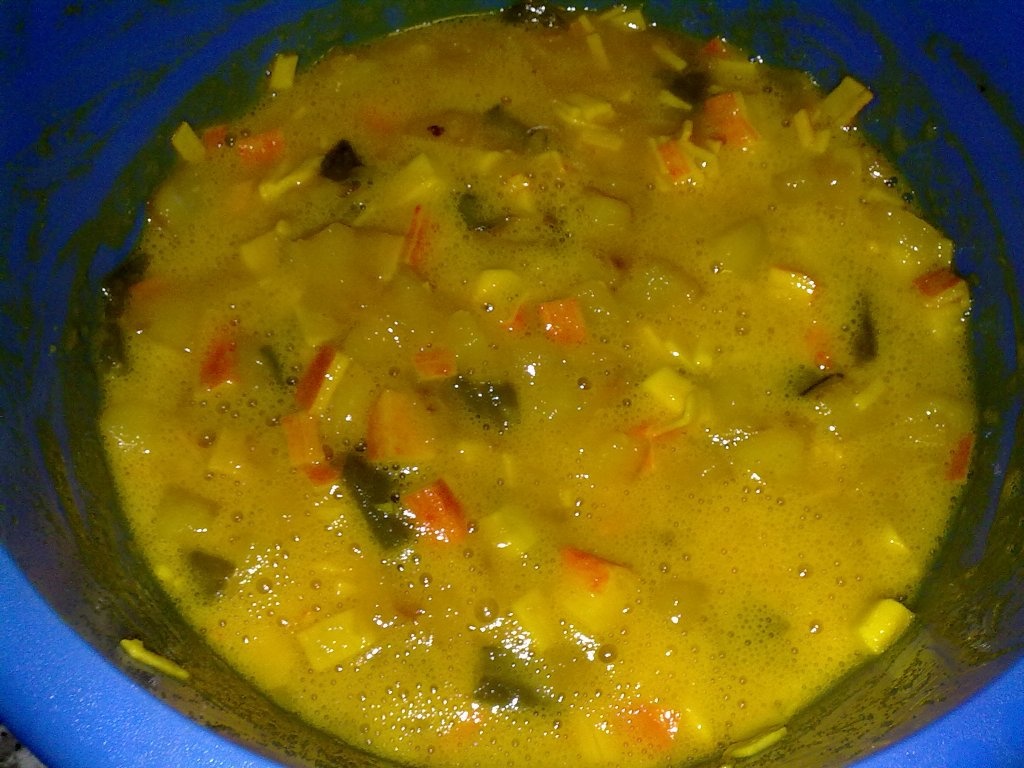 Omleta spaniola modificata.