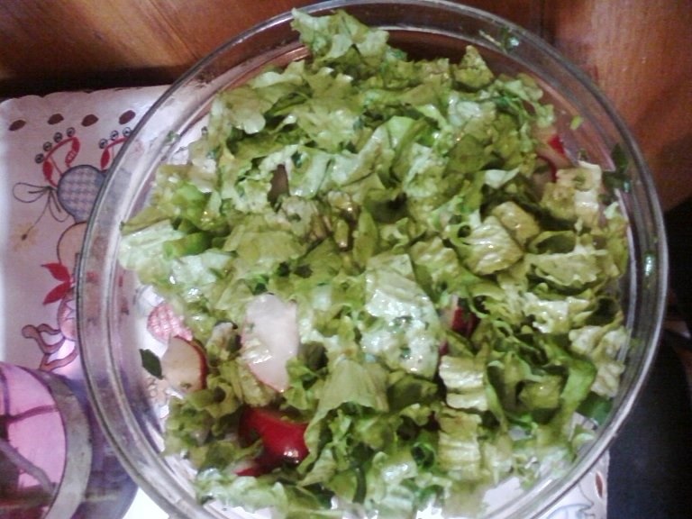 Pulpe de pui  cu salata