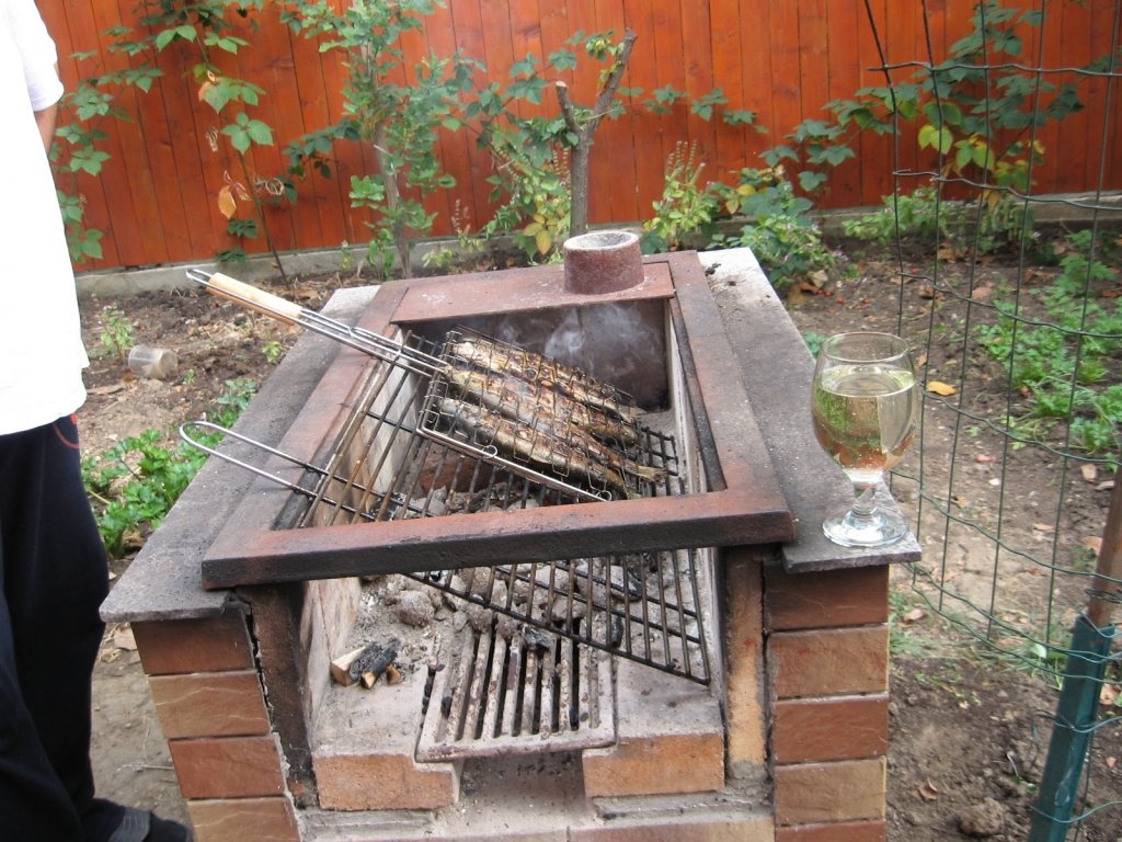 Peste la gratar cu  cartofi