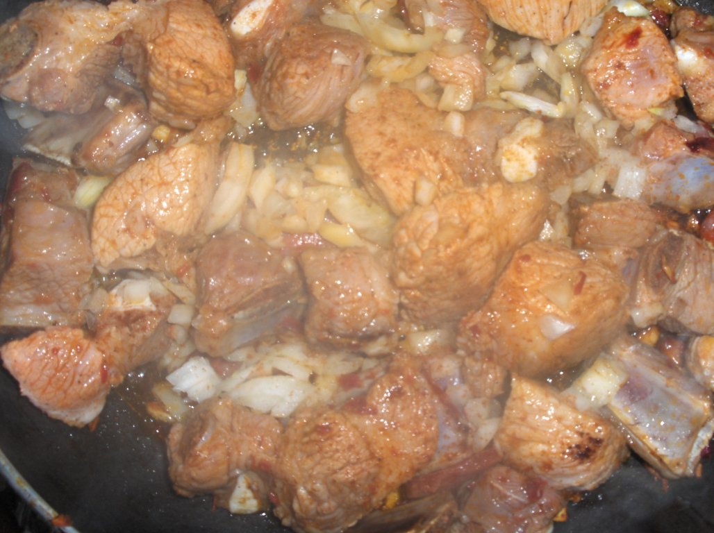 Fasole cu costita si orez alb(Feijoada de Entercosto)