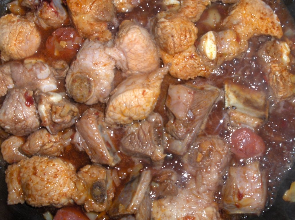 Fasole cu costita si orez alb(Feijoada de Entercosto)