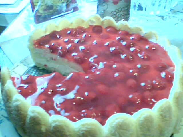 Cherry Cheese Torte - Torta de Visine cu Brinza Philadelphia