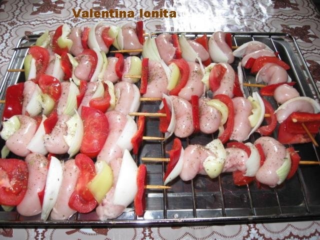 Frigarui de fudulii de curcan la grill (gratar)