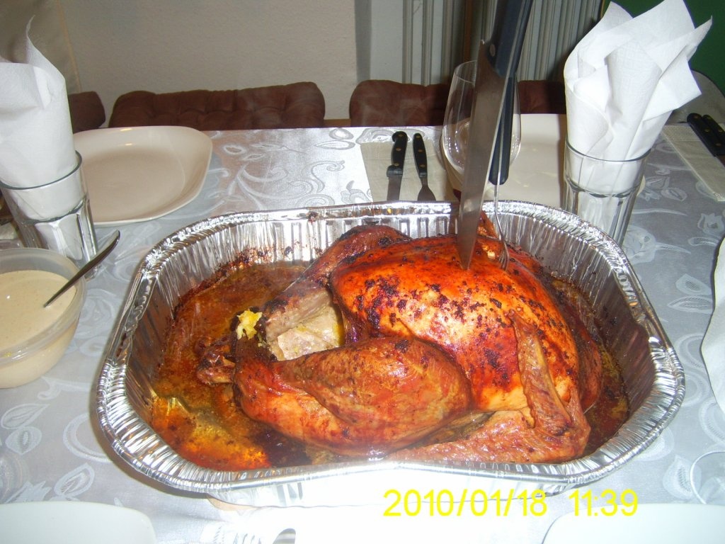 curcan umplut cu portocale la cuptor