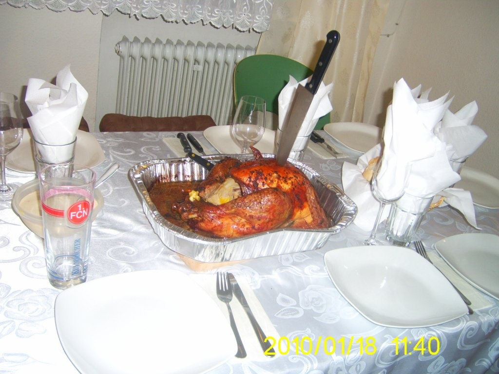 curcan umplut cu portocale la cuptor