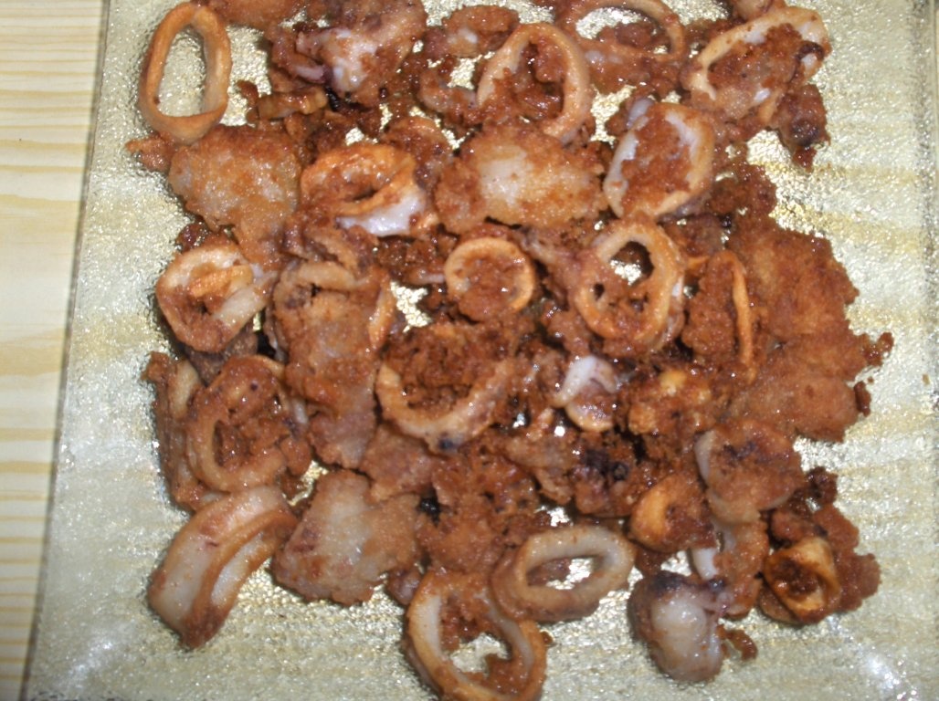 Crispy squid rings(Lulas fritas)