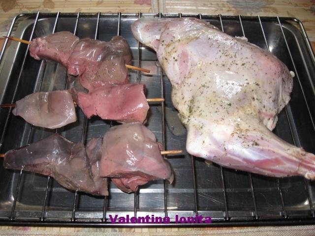 Pulpa  si ficat de miel la grill (gratar) pentru Inaltarea Domnului