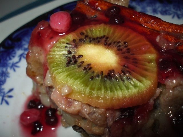 Budinca de paste cu fructe