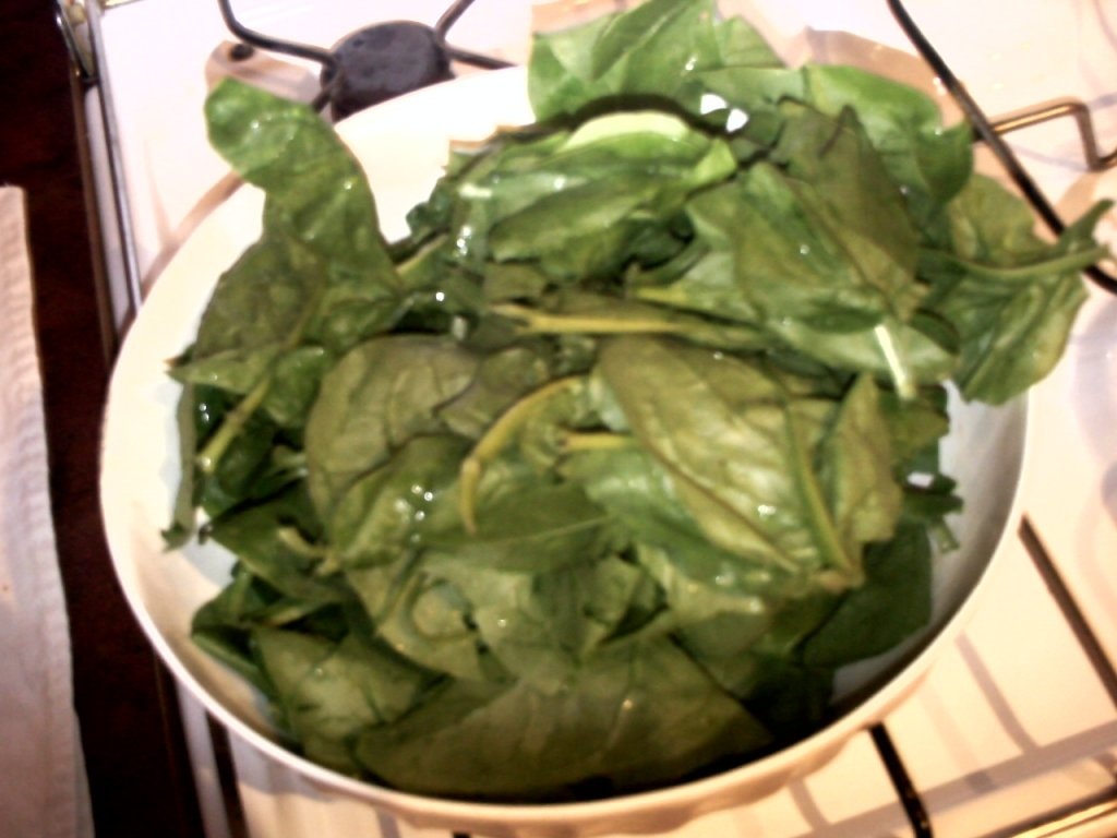 Ficat cu spanac si bureti de pom pane