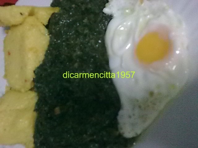 Urzici cu ochiuri si mamaliguta prajita