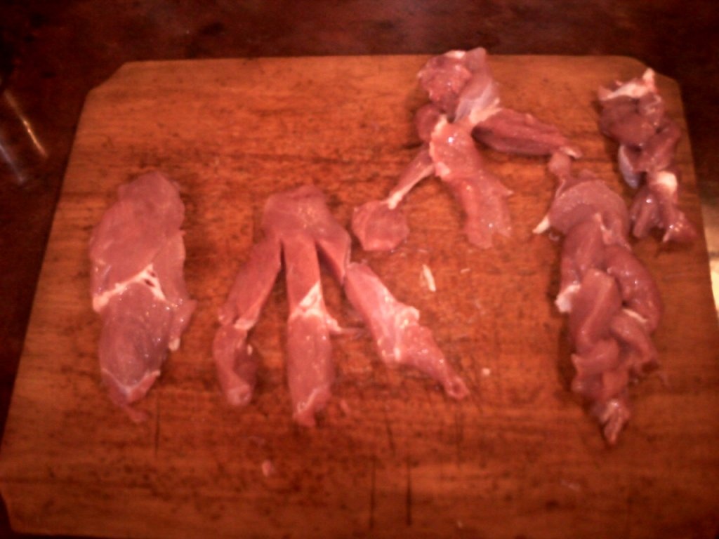 Muschi de vitel cu vinete marinate