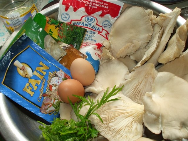 Ciuperci in aluat cu sos de ciuperci