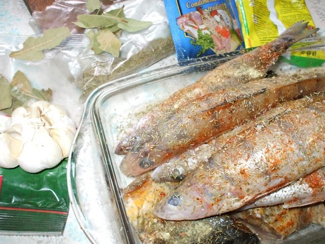 Salau impachetat pe gratar