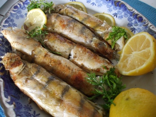 Salau impachetat pe gratar