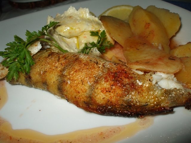 Salau impachetat pe gratar