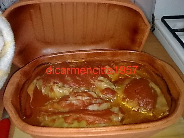 Vitel cu varza in vasul roman