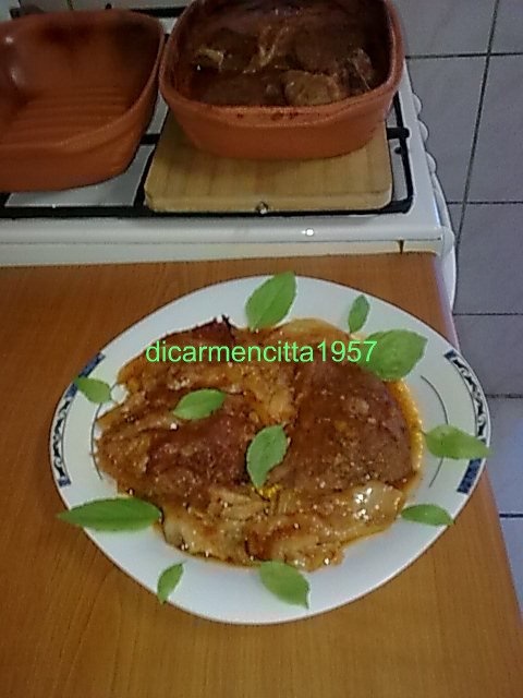 Vitel cu varza in vasul roman