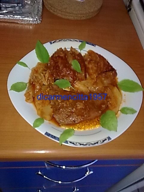 Vitel cu varza in vasul roman