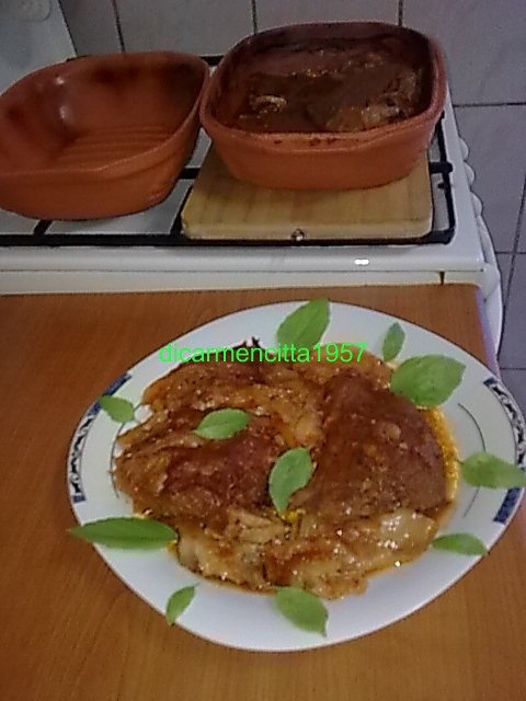 Vitel cu varza in vasul roman