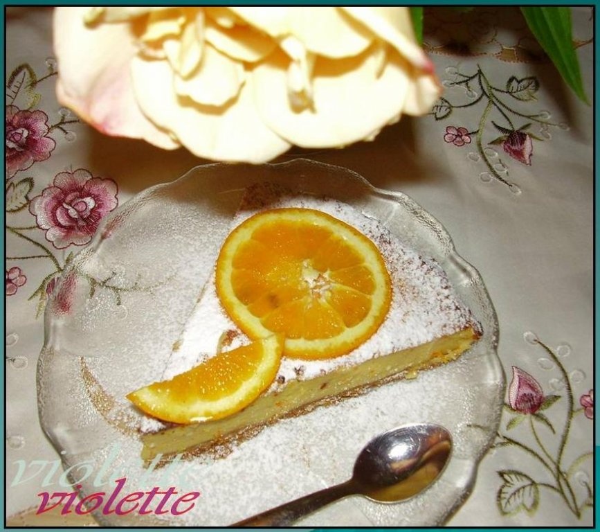 Cheesecake cu mascarpone si portocale