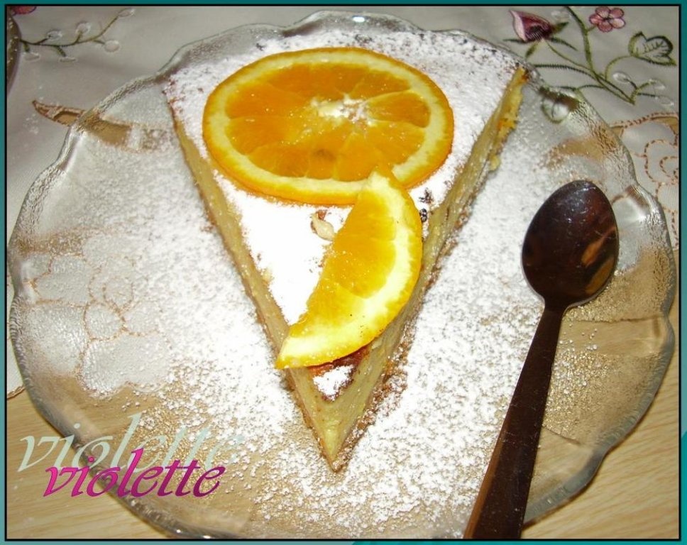 Cheesecake cu mascarpone si portocale