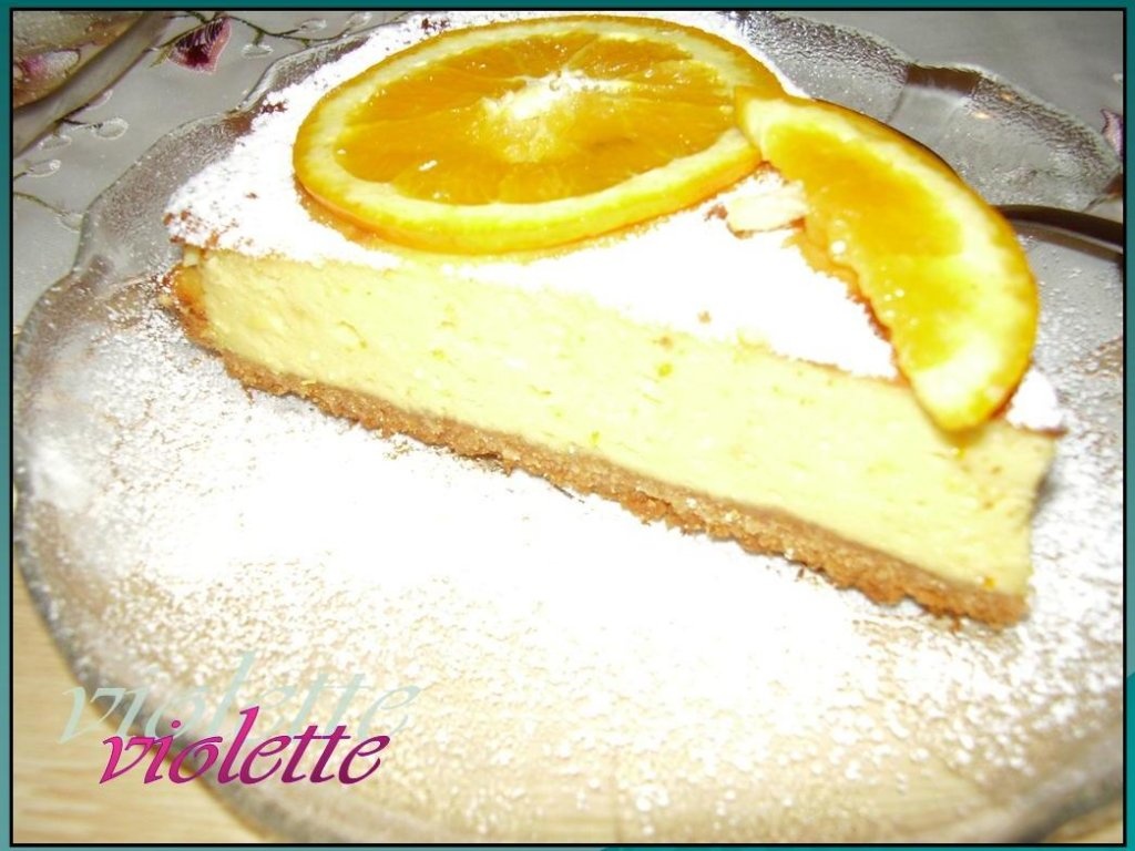 Cheesecake cu mascarpone si portocale