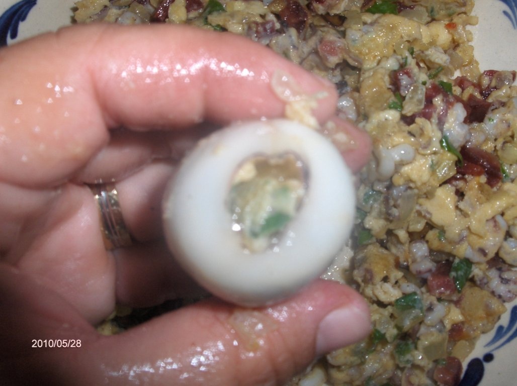 Calamari umpluti(Lulas Recheadas à Poveiro)