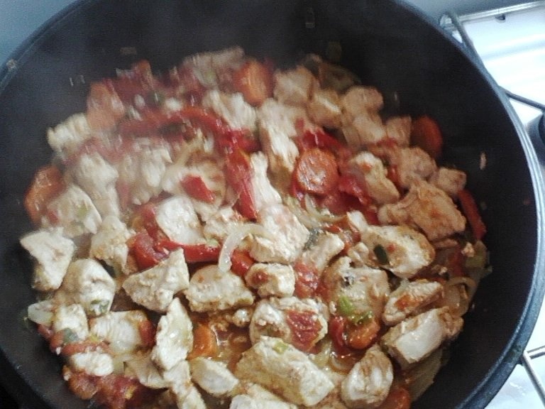 Mix de legume cu piept de pui