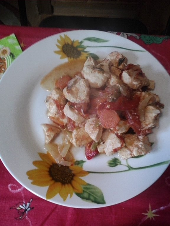 Mix de legume cu piept de pui