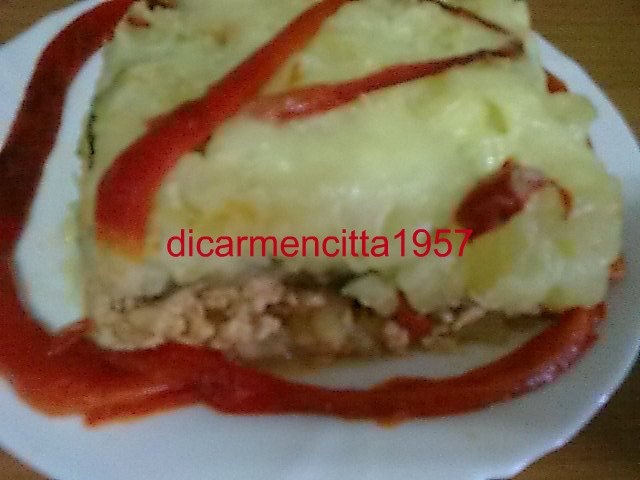 Musaca din legume cu carne de pui