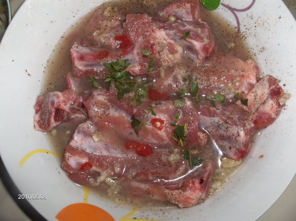 Coaste cu cartofi dulci (Entrecosto c/ batata doce)