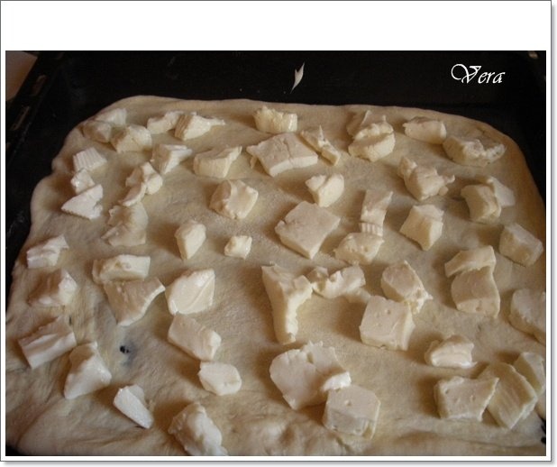 Focaccia cu branza si speck