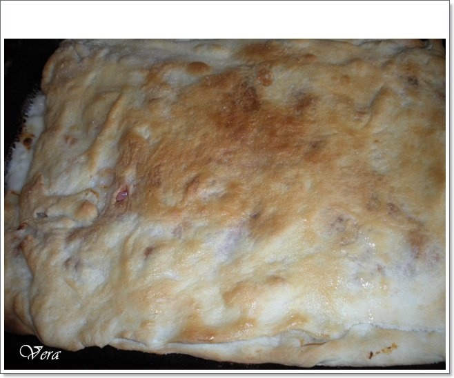 Focaccia cu branza si speck