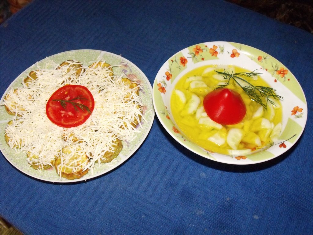 Dovlecei prajiti cu branza