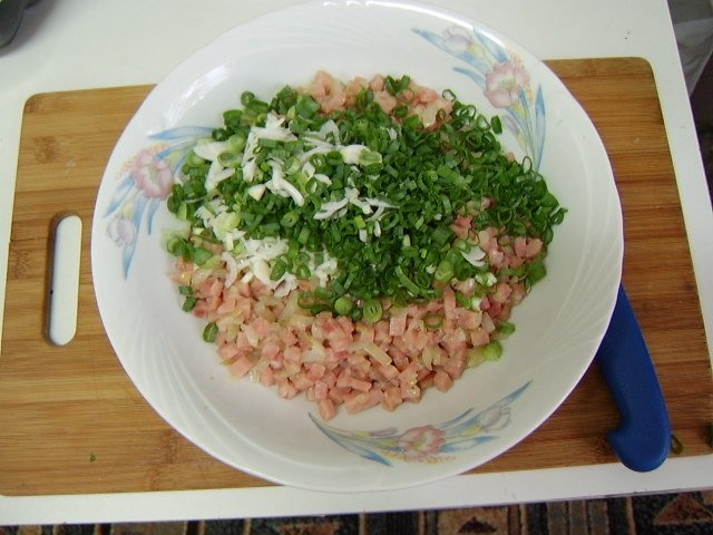 Chec de cartofi cu sunca