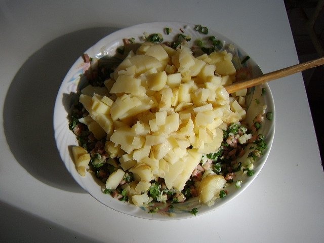 Chec de cartofi cu sunca