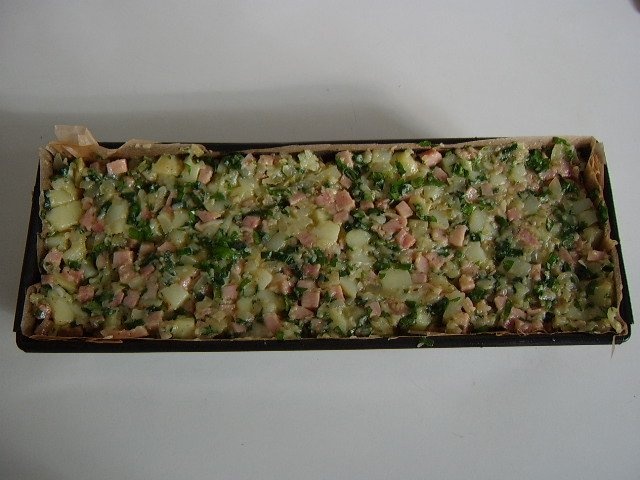 Chec de cartofi cu sunca