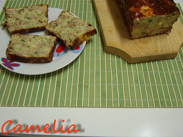 Chec de cartofi cu sunca