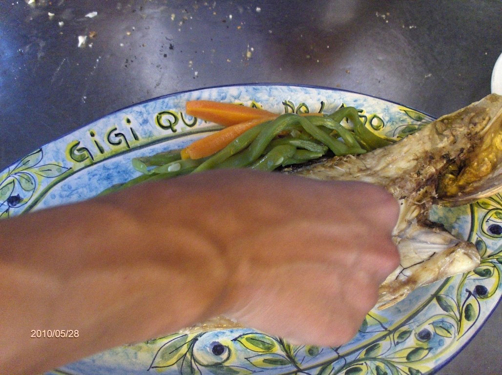 Sea Bass la grill cu legume