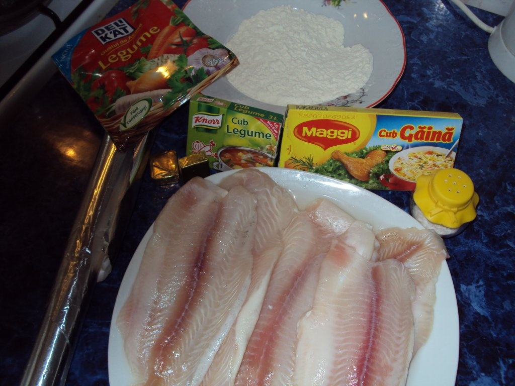 File pangasius cu orez la cuptor - reteta proprie