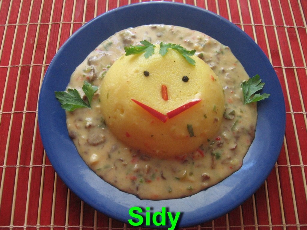 Ciulama de bureti cu mamaliguta